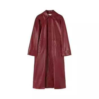 Пальто Jil Sander Leather Coat Cedar Red, красный