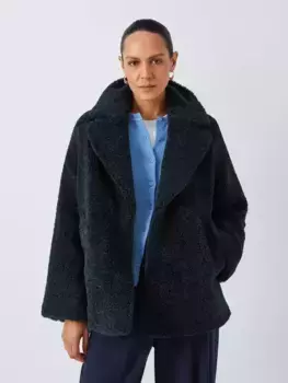 Пальто John Lewis Short Teddy, темно-синий