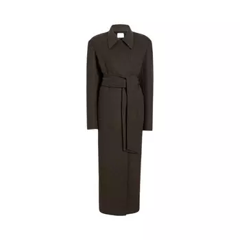 Пальто Khaite Lea Coat Army Melang, коричневый