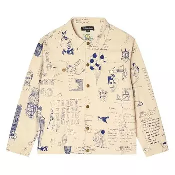 Пальто KidSuper Doodles Denim Coat, цвет Tan