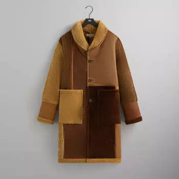 Пальто Kith Shearling Patchwork Becker Coat, цвет Mesa
