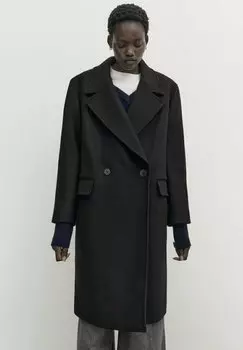 Пальто классическое Blend Comfort Massimo Dutti, черный