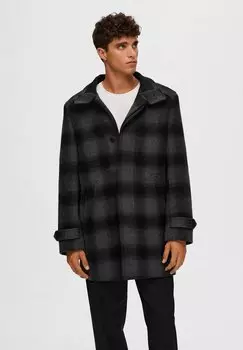 Пальто классическое Slhreuben Selected, цвет dark grey melange