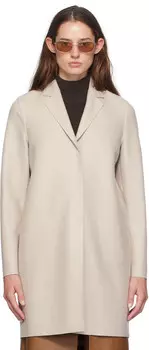 Пальто-кокон цвета «Off-White» Harris Wharf London