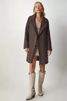 Пальто - Коричневый - Базовый Happiness stanbul, коричневый