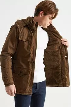 Пальто - Коричневый - Двубортный DYNAMO, коричневый