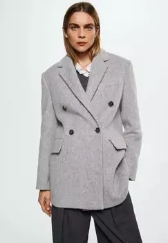 Пальто короткое Mango, серый