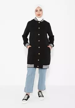 Пальто короткое Modanisa, антрацитовый