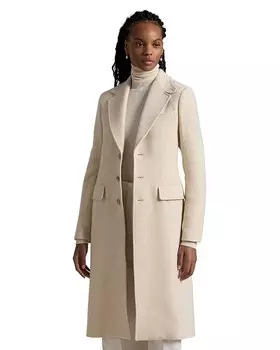 Пальто Lauren Ralph Lauren с узором «в ёлочку», белый