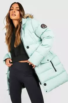 Пальто люкс альпинизинская парка Boohoo, шалфей