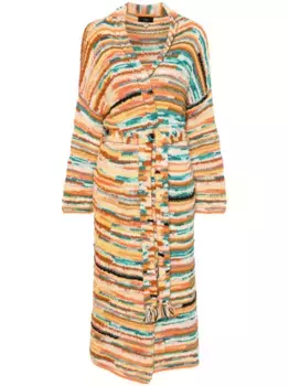 Пальто Maduray вязки интарсия Alanui, оранжевый