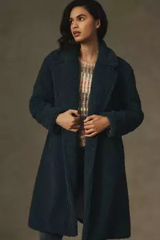 Пальто Maeve Сайласа из шерпы, морской волны