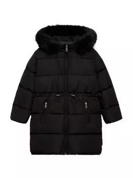 Пальто MANGO KIDS Nacha, черный