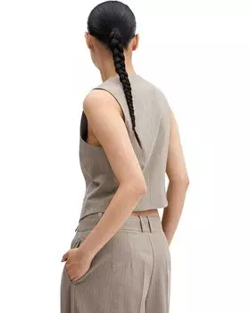 Пальто MANGO Victoria Waistcoat, цвет Grey Polka Dot