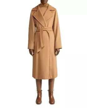 Пальто Manuel с поясом Max Mara, коричневый/бежевый