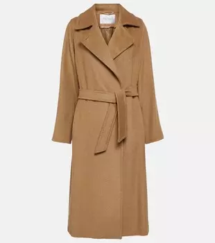 Пальто manuela из верблюжьей шерсти Max Mara, коричневый