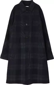 Пальто Marni Plaid Print Coat 'Blue/Black', синий