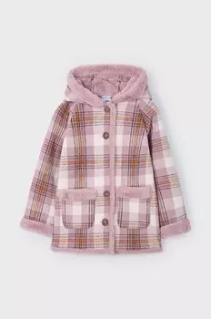 Пальто Mayoral с добавлением шерсти для детей, розовый