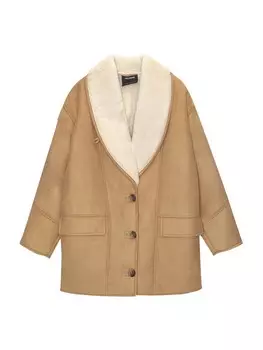 Пальто межсезонное Pull&Bear, цвет Honey