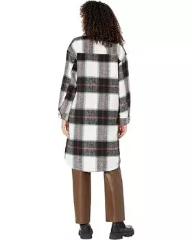 Пальто Miss Me Plaid Button-Down Oversized Coat, цвет Multi Black