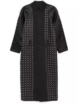 Пальто Moschino с графическим принтом, черный