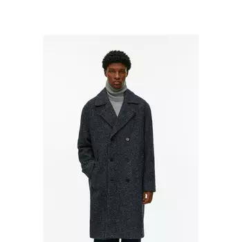 Пальто мужское Arket двубортное, темно-синий