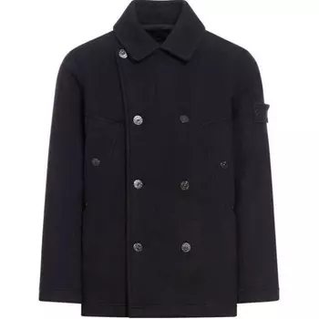 Пальто мужское черное Stone Island, черный