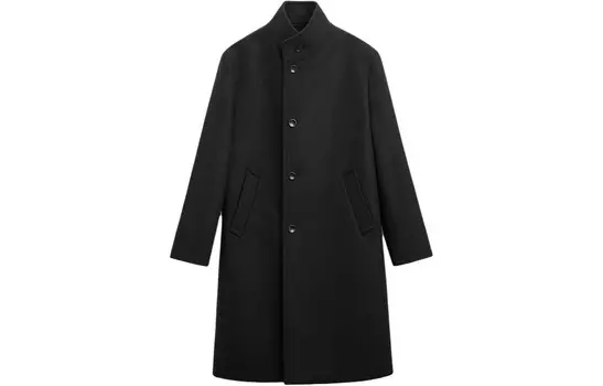 Пальто мужское черное Zara, черный
