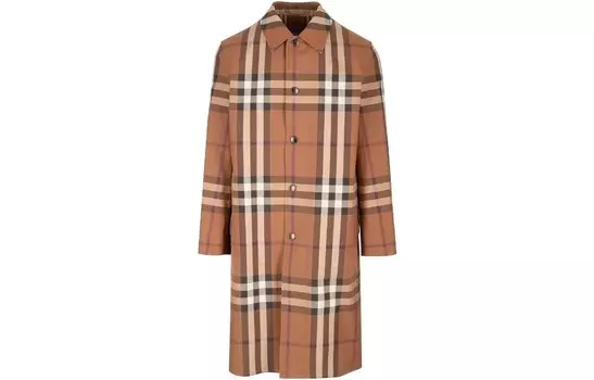 Пальто мужское коричневое Burberry, коричневый