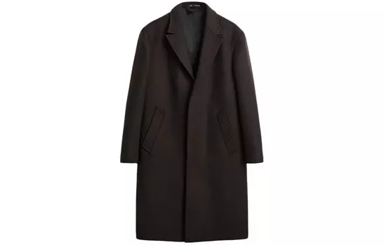 Пальто мужское коричневое Zara, коричневый