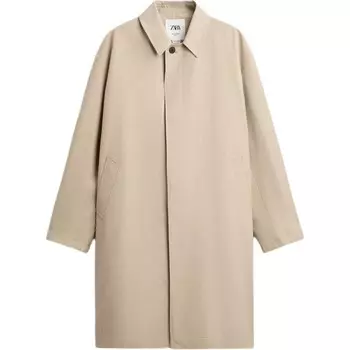 Пальто мужское коричневое Zara, коричневый