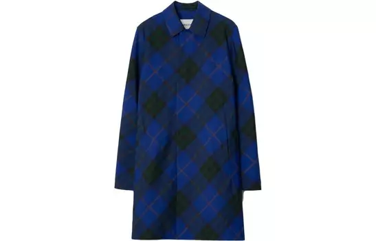 Пальто мужское синее Burberry, синий