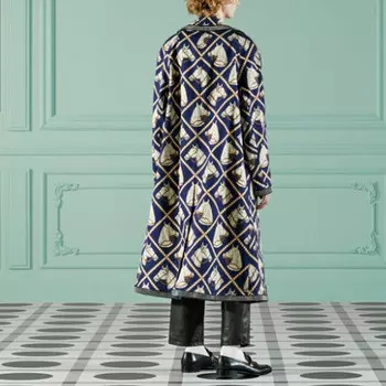 Пальто мужское синее Gucci, синий