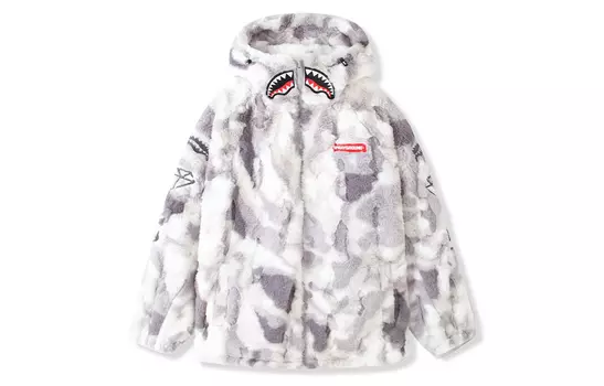 Пальто на бархатной основе унисекс SPRAYGROUND, Light Heather Gray