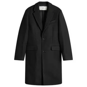 Пальто на двух пуговицах Ami Paris, черный