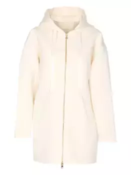 Пальто на молнии с капюшоном TWINSET, белый