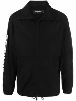 Пальто на молнии с логотипом DSQUARED2, черный
