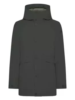 Пальто на пуговицах с капюшоном RRD, зеленый