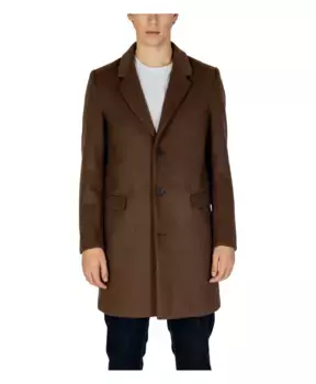 Пальто на пуговицах с карманами Antony Morato, коричневый
