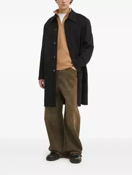 Пальто Nanushka с застежкой на карманы на пуговицах, черный