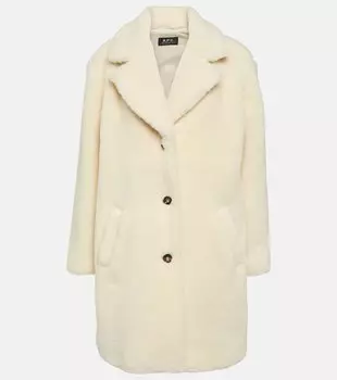 Пальто nicolette из хлопка и шерсти A.P.C., белый
