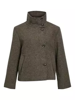 Пальто OBJECT Between-Seasons Coat OBJRiki, темно-коричневый