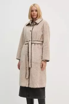 Пальто Oui, бежевый