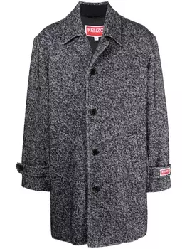 Пальто оверсайз с нашивкой-логотипом Kenzo, черный