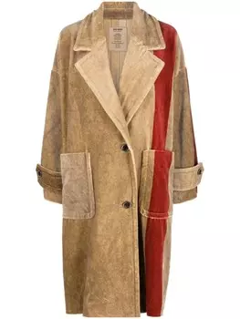 Пальто оверсайз со вставками Uma Wang, коричневый