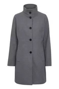 Пальто Oxmo Between-Seasons Coat Valerine, цвет mottled grey