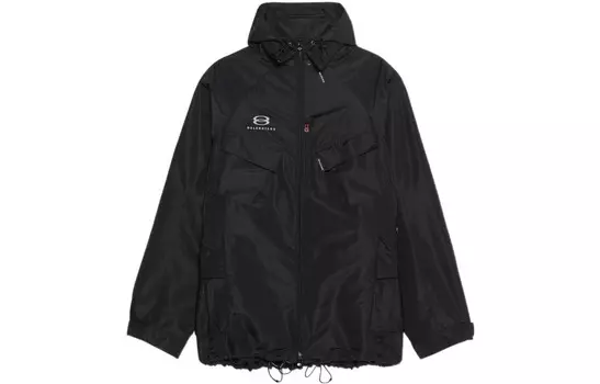 Пальто-парка мужское черное Balenciaga, черный