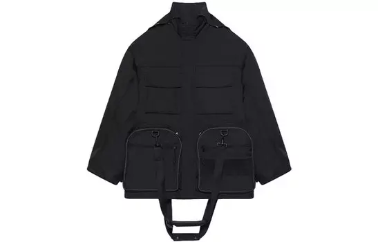 Пальто-парка мужское черное Balenciaga, черный