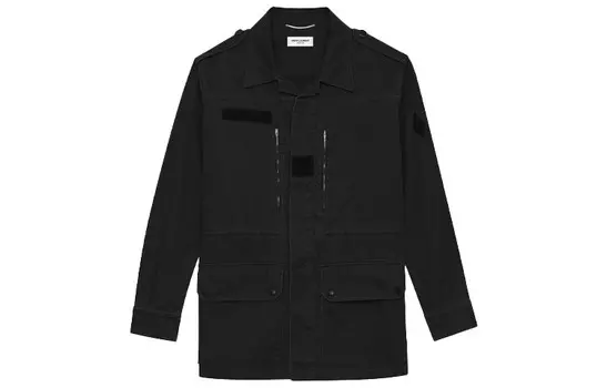 Пальто-парка мужское черное Saint Laurent, черный