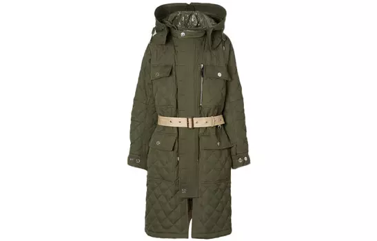 Пальто-парка мужское оливково-зеленое Burberry, оливково-зеленый